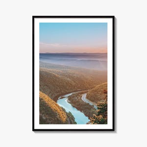 Delaware Water Gap Fine Art Photo Print, Mount Tammany, New Jersey, USA Poster