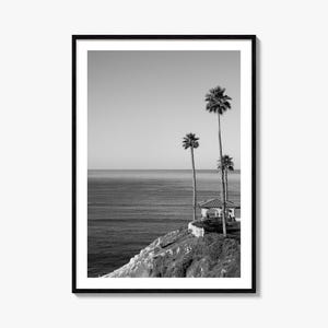 Impresión de póster fotográfico de Pismo Beach, arte mural en blanco y negro de Pismo Beach, fotografía de Pismo Beach, viajes a Pismo Beach, póster de mapa