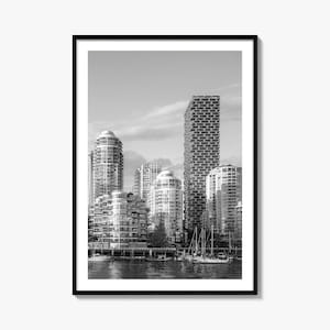 Vancouver Foto Poster Kanada No 1, Vancouver Schwarzweiß Kunst, Vancouver Fotografie, Vancouver Reise, Vancouver Karte Poster