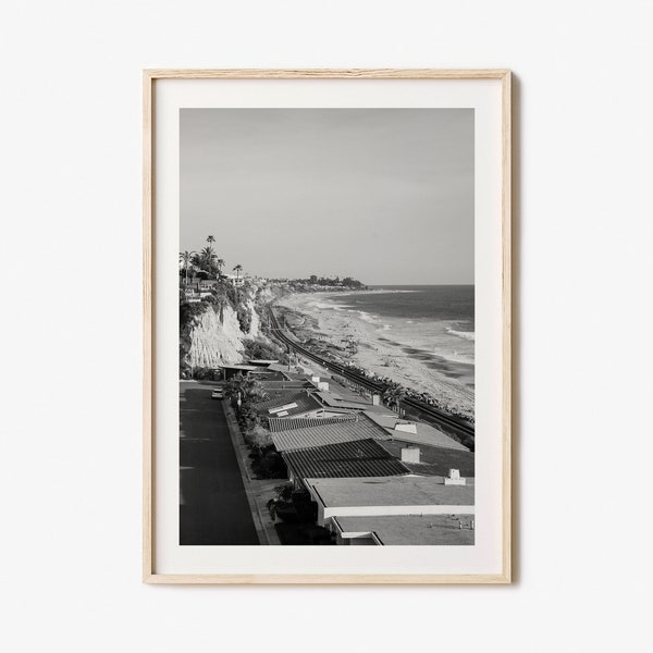 San Clemente Photo Poster Print, San Clemente Black and White Wall Art, San Clemente Wall Photography, Travel, Map Poster