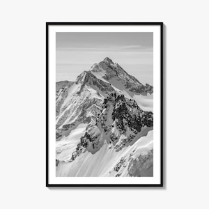Alpes Photo Poster Print, Alpes Black and White Wall Art, Alpes Wall Photography, Alpes Travel, Alpes Map Poster