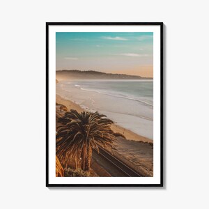 カリフォルニアのカラフルなポスタープリントNo.1、カリフォルニアの写真アート、カリフォルニアの壁飾り、旅行プリント、カリフォルニアのストリートマップポスター、市街地図
