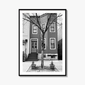Bushwick Poster Foto, Bushwick Schwarz Weiß Wandkunst, Bushwick Wand Fotografie, Bushwick Reise, Bushwick Karte Poster