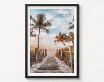 Fototryck av Key West, Smathers Beach-affisch, väggdekoration i Florida Keys