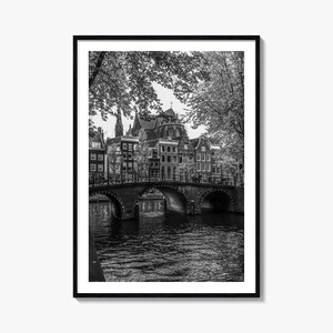 Amsterdam Foto Poster Druck Nr. 2, Amsterdam Schwarz weiß Kunst, Amsterdam Fotografie, Amsterdam Reise, Amsterdam Karte Poster