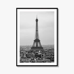 Paris Foto Poster Druck Nr. 1, Paris Schwarzweiß Wandkunst, Paris Wand Fotografie, Paris Reise, Paris Karte Poster