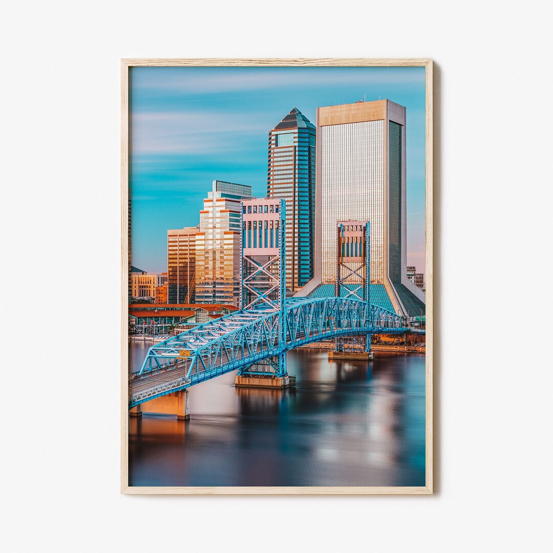Jacksonville Colorful Poster Print No 1, Jacksonville Photo Art, Decor