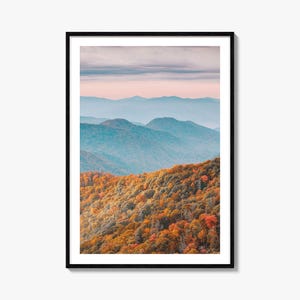 Great Smoky Mountains National Park kleurrijke poster print nr. 1, fotomuur kunst, wanddecoratie, reizen print, poster stratenplan, stadsplattegrond