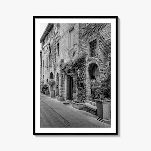 Italien Foto Poster No 4, Boot in Italien schwarz weiss Kunst, Boot in Italien Wand Fotografie, Boot in Italien Reise, Karte Poster