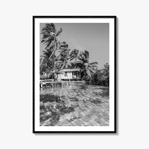 Belize Foto Poster Druck, Belize Schwarzweiß Wandkunst, Belize Fotografie, Belize Reise, Belize Karte Poster