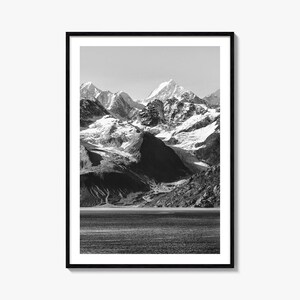 Alaska Foto Poster Druck, Alaska Schwarzweiß Wandkunst, Alaska Wand Fotografie, Alaska Reise, Alaska Karte Poster