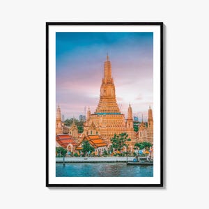 Bangkok Colorful Poster Print, Bangkok Photo Wall Art, Bangkok Wall Decor, Bangkok Travel Print, Bangkok Street Map Poster, City Map