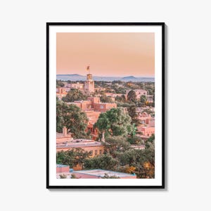 Santa Fe Colorful Poster Print, Santa Fe Photo Wall Art, Santa Fe Wall Decor, Santa Fe Travel Print, Santa Fe Street Map Poster, City Map