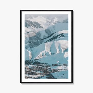 Sun Valley kleurrijke posterafdruk nr. 2, Sun Valley-fotokunst, Sun Valley-decor, Sun Valley-reisafdruk, poster Sun Valley-stratenkaart