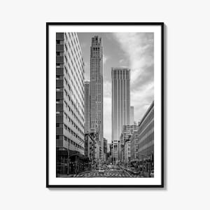 Tribeca Foto Poster Druck, Tribeca Schwarz Weiß Wandkunst, Tribeca Wand Fotografie, Tribeca Reise, Tribeca Karte Poster