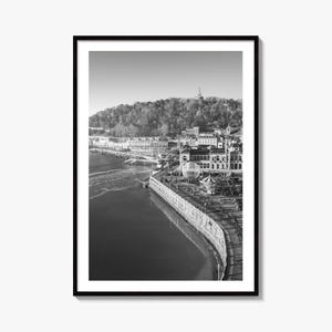 San Sebastian Black and White Fine Art Photo Print, Alderdi Eder Park Spain Poster