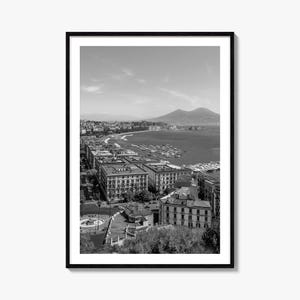 Neapel Italien Foto Poster Druck No 1, Neapel Italien Schwarz Weiß Wand Kunst, Neapel Italien Wand Fotografie, Reise, Karte Poster