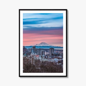 Impressão de pôster colorido de Seattle nº 3, arte de parede com fotos de Seattle, decoração de parede de Seattle, impressão de viagem de Seattle, pôster de mapa de ruas de Seattle, mapa da cidade