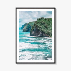 Big Island bunte Poster Druck, Big Island Foto Wandkunst, Big Island Wand-Dekor, Reise-Druck, Big Island Straßenkarte Poster, Stadt Karte