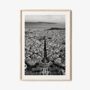 Barcelona Photo Poster Print No 1, Barcelona Black and White Wall Art, Barcelona Wall Photography, Barcelona Travel, Barcelona Map Poster