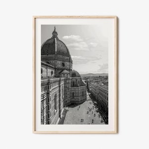 Florence Photo Poster Print No 2, Florence Black and White Wall Art, Florence Wall Photography, Florence Travel, Florence Map Poster