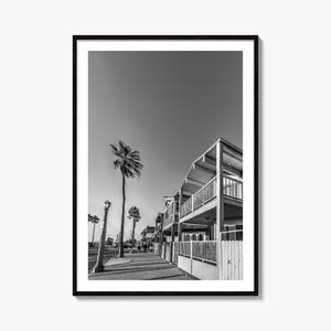 Newport Beach Photo Poster Print No 2, Newport Beach Black and White Art, Newport Beach Wall Photography, Travel, Map Poster