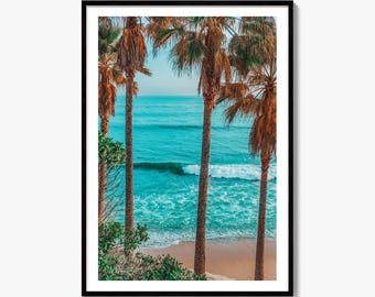 Laguna Beach Fine Art Photo Print, Orange County Poster, California Palm Trees Wall Decor