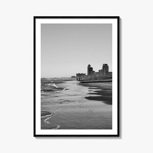 South Padre Island Foto Poster Druck, South Padre Island Schwarzweiß, Kunst, Wand Fotografie, Reise, Karte Poster