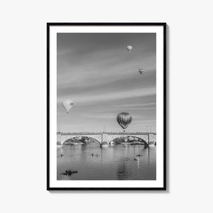 Lake Havasu City Foto Poster Druck, Lake Havasu City Schwarzweiß Wandkunst, Lake Havasu City Fotografie, Reise, Karte Poster