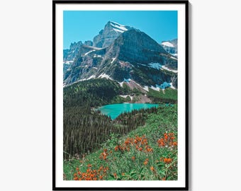 Glacier National Park Fine Art Photo Print, Rocky Mountains Poster, Montana Wall Decor