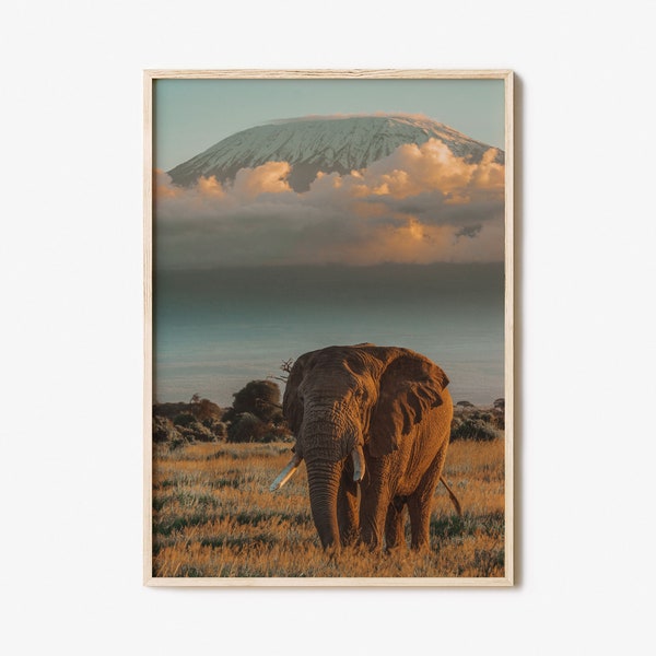 Mount Kilimanjaro Colorful Poster Print No 2, Mount Kilimanjaro Photo Art, Mount Kilimanjaro Decor, Travel Print, Street Map Poster