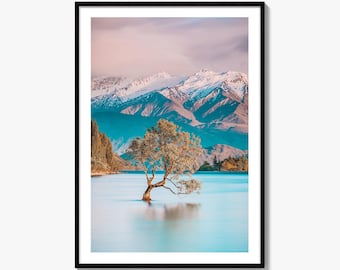 New Zealand Fine Art Photo Print, That Wanaka Tree, South Island Wall Poster
