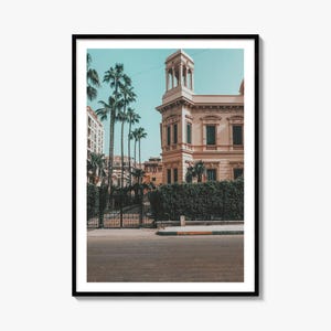 Alexandria Fine Art Photo Print, al-iskandariyah poster, white border in a black wood frame