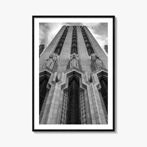 Tulsa Photo Poster Print No 3, Tulsa Black and White Wall Art, Tulsa Wall Photography, Tulsa Travel, Tulsa Map Poster