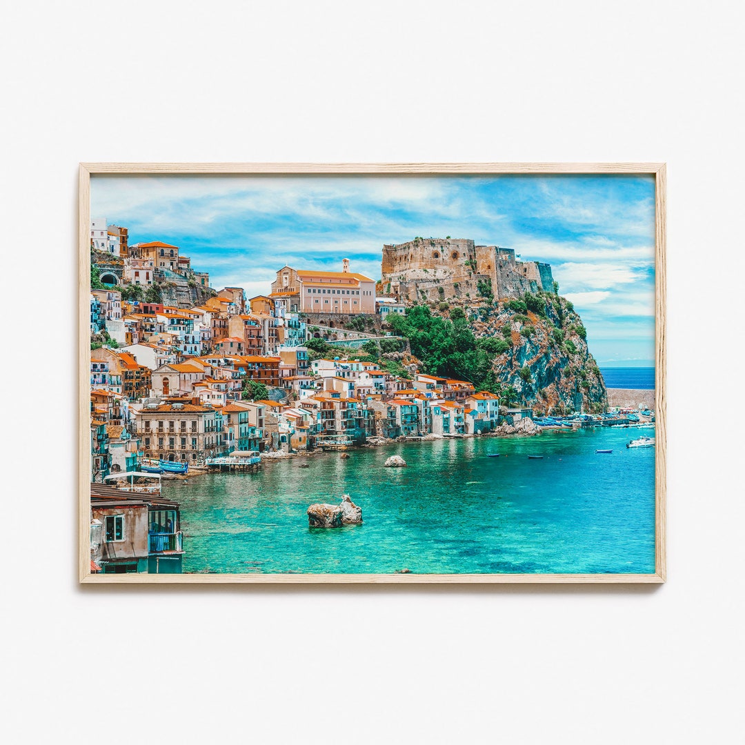 Calabria Colorful Poster Print Horizontal, Calabria Photo Art, Calabria