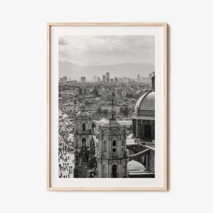 Mexico City Photo Poster Print, Mexico City Black and White Wall Art, Mexico City Photography, Mexico City Travel, Map Poster