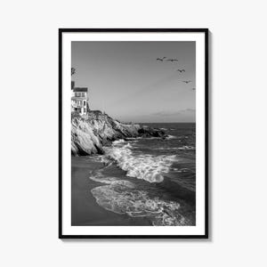 Süd-Kalifornien Foto Poster Druck, Süd-Kalifornien Schwarz und Weiß Wand Kunst, Wand Fotografie, Reise, Karte Poster