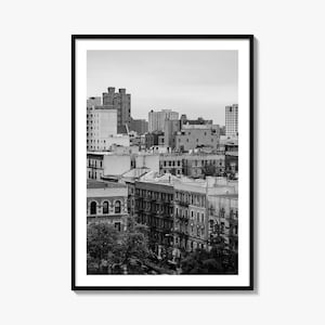 Harlem Photo Poster Print, Harlem Black and White Wall Art, Harlem Wall Photography, Harlem Travel, Harlem Map Poster