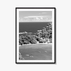 Trinidad und Tobago Foto Poster Druck, Trinidad und Tobago schwarz weiß Wandkunst, Wand Fotografie, Reise, Karte Poster