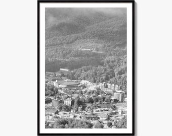 Boone Black and White Fine Art Photo Print, Howards Knob North Carolina Poster