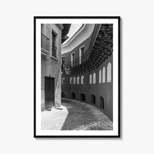 Toledo Spanien Foto Poster Druck Nr. 2, Toledo Spanien Schwarz Weiß Wand Kunst, Toledo Spanien Wand Fotografie, Reise, Karte Poster