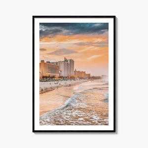 Daytona Beach Colorful Poster Print, Daytona Beach Photo Wall Art, Wall Decor, Travel Print, Daytona Beach Street Map Poster, City Map