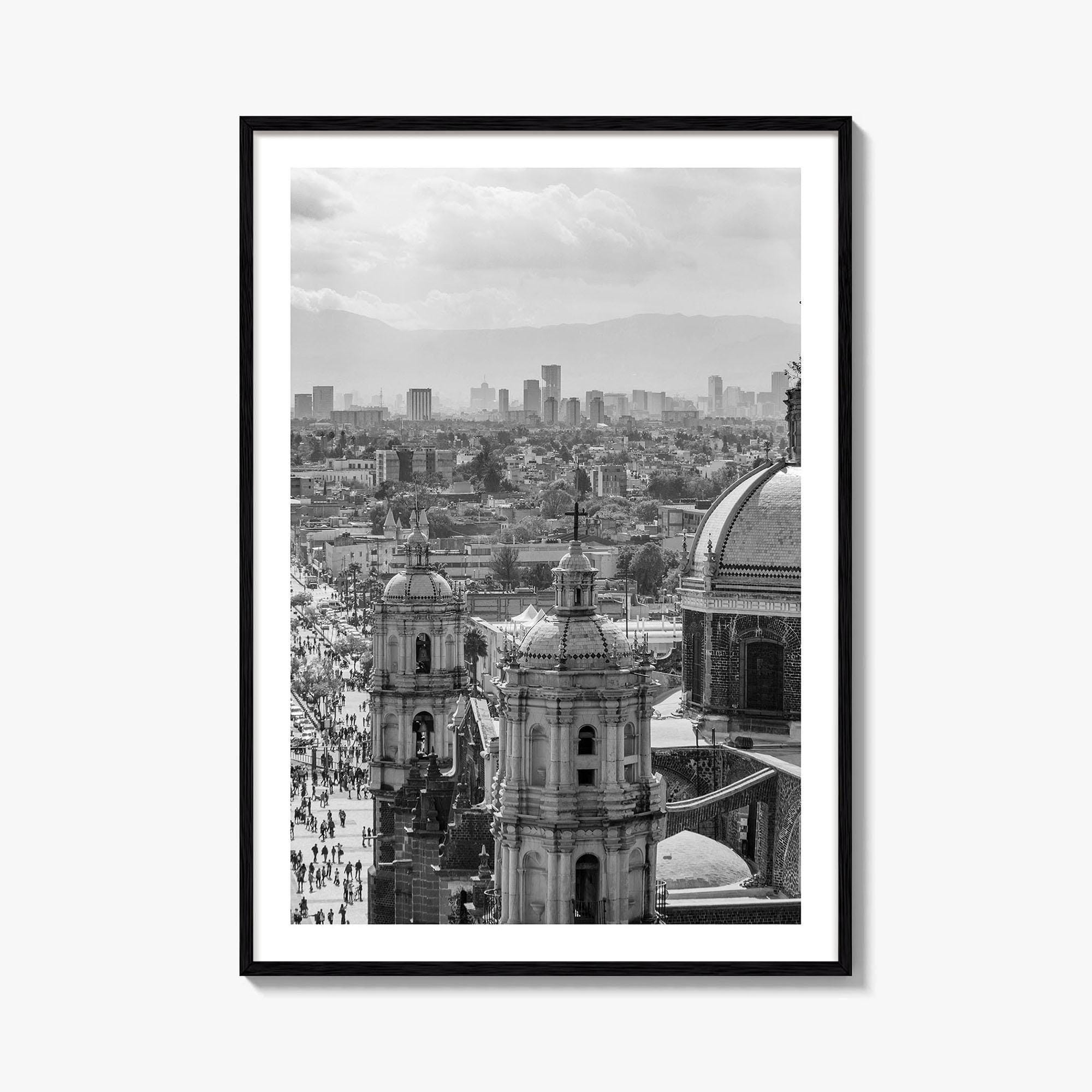 Mexico City Photo Poster Print, Mexico City Black and White Wall Art, Mexico City Photography, Mexico City Travel, Map Poster
