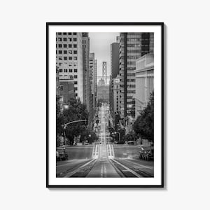 San Francisco Foto Poster Druck Nr. 4, San Francisco Schwarzweiß Kunst, San Francisco Wall Fotografie, Reise, Karte Poster