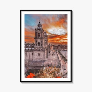 Mexico City Colorful Poster Print No 2, Mexico City Photo Art, Mexico City Wall Decor, Travel Print, Mexico City Street Map Poster, City Map