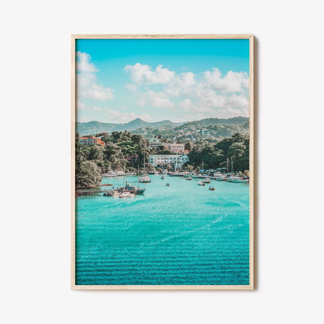 Caribbean Colorful Poster Print, Caribbean Photo Wall Art, Caribbean