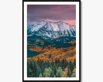 Crested Butte Fine Art Photo Print, Kebler Pass Poster, Colorado Wall Decor
