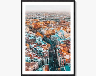 Madrid Colorful Poster Print No 1, Madrid Photo Wall Art, Madrid Wall Decor, Madrid Travel Print, Madrid Street Map Poster, City Map