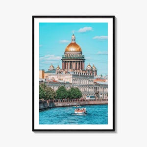 St Petersburg Colorful Poster Print Russia No 2, St. Petersburg Photo Art, Decor, Saint Petersburg Travel Print, Street Map Poster