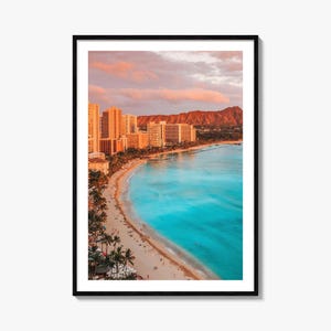 Honolulu Colorful Poster Print, Honolulu Photo Wall Art, Honolulu Wall Decor, Honolulu Travel Print, Honolulu Street Map Poster, City Map